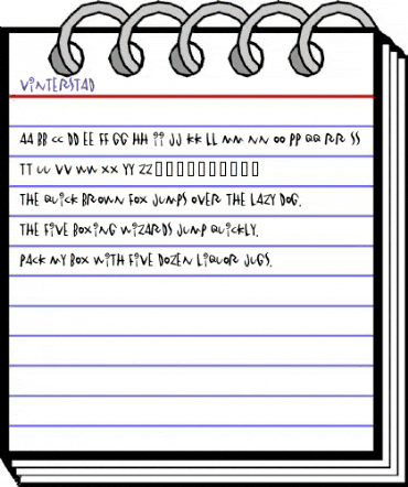 Vinterstad Regular animated font preview