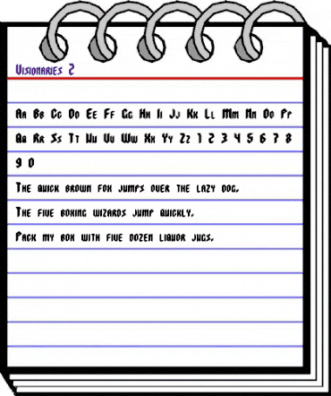 Visionaries 2 Regular animated font preview