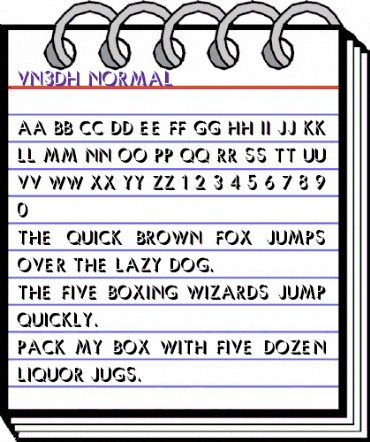 .Vn3DH Normal animated font preview