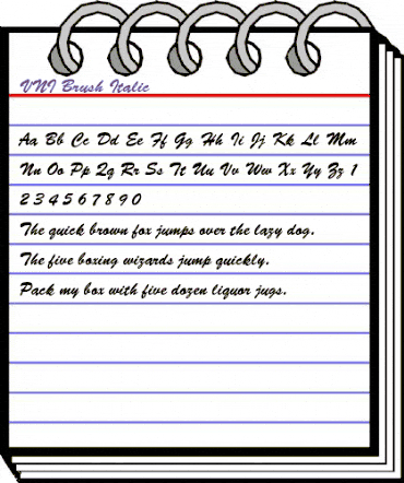 VNI-Brush Italic animated font preview