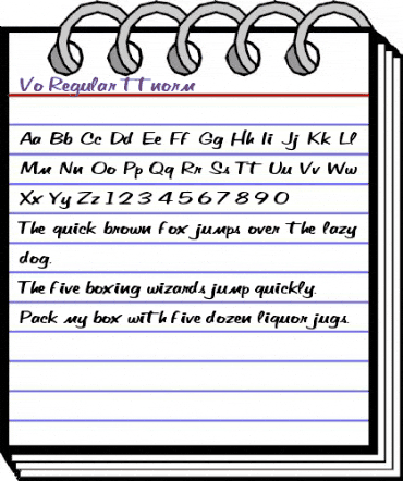 Vo Regular animated font preview