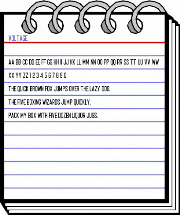Voltage Regular animated font preview