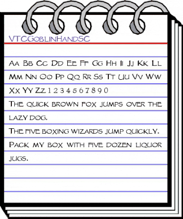 VTCGoblinHandSC Regular animated font preview