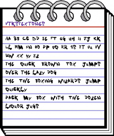 Vtks Textones Regular animated font preview