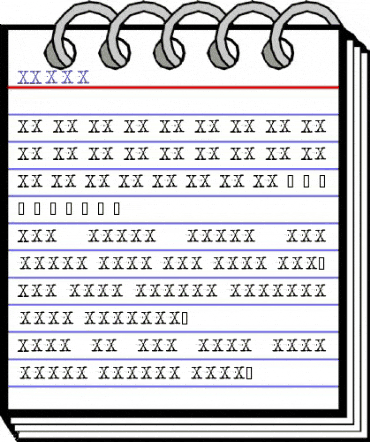 XFont Regular animated font preview