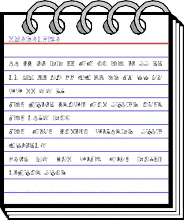 XmasAlpha Regular animated font preview