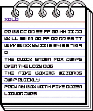 XOLO Regular animated font preview