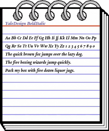 YaleDesign Bold Italic animated font preview