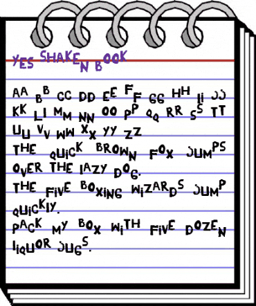 YES_shaken Regular animated font preview