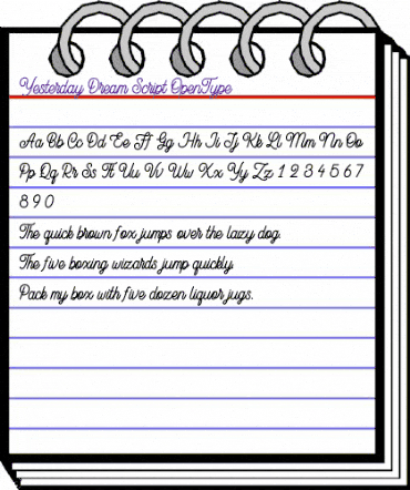 Yesterday Dream Script animated font preview
