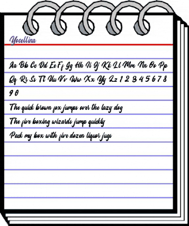 Yocellina Regular animated font preview