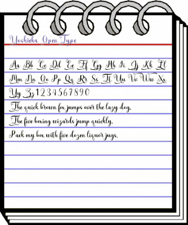Yoshieka Regular animated font preview