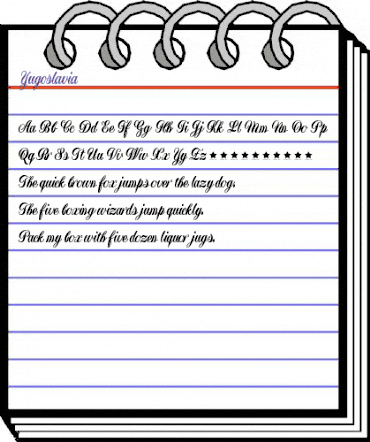 Yugoslavia FFP animated font preview