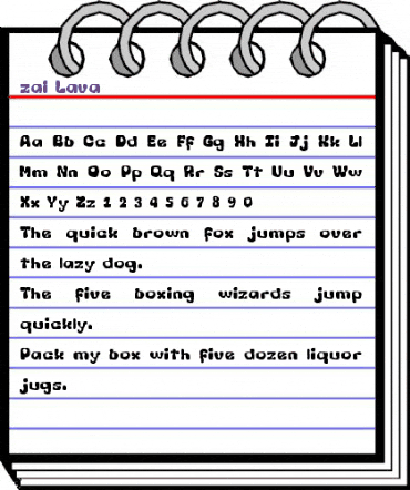 zai Lava Regular animated font preview