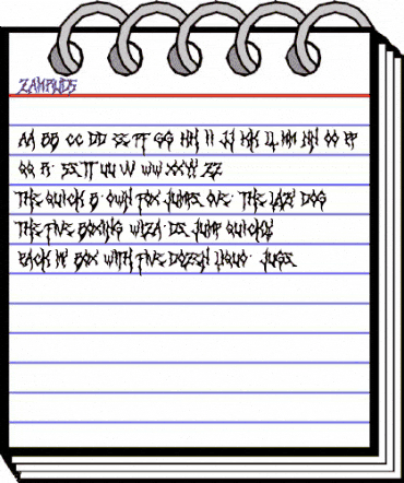 ZAMRUDS Regular animated font preview