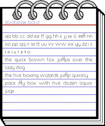 ZoobeSSK Bold animated font preview