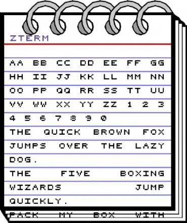 zTerm Regular animated font preview